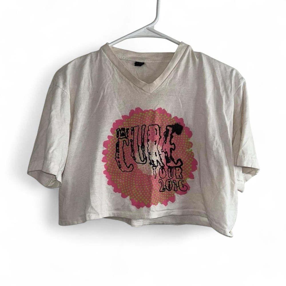 THE CURE 2016 Tour Crop Top Tee RARE Size Large